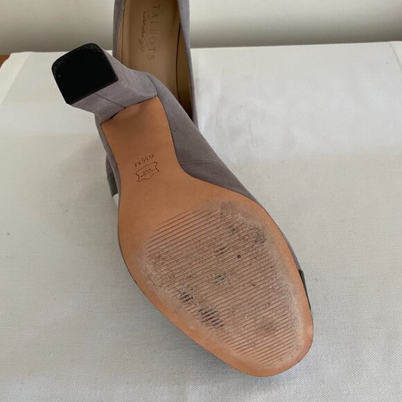 Talbots Grey Suede and Patent Leather Spectator Pumps - Picture 4 of 5